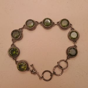 Peridot gemstone bracelet